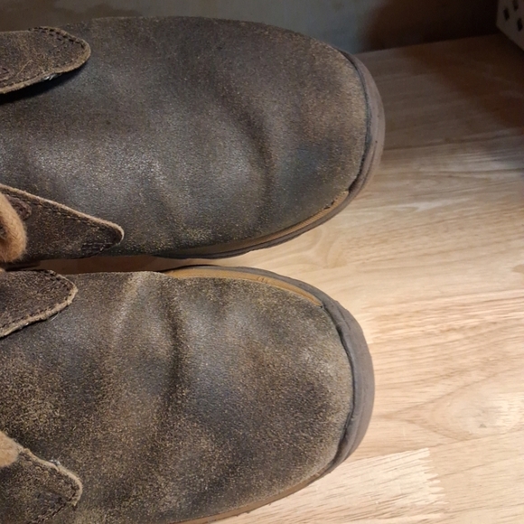 Skechers Brown Leather Lace Up Sneaker Boots Booties Shoes 7.5 Rare Eu 40 - Picture 5 of 9